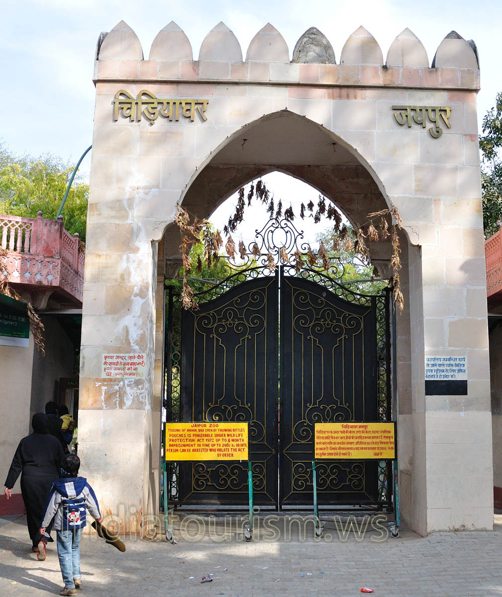 Arch driveway gates of the zoo