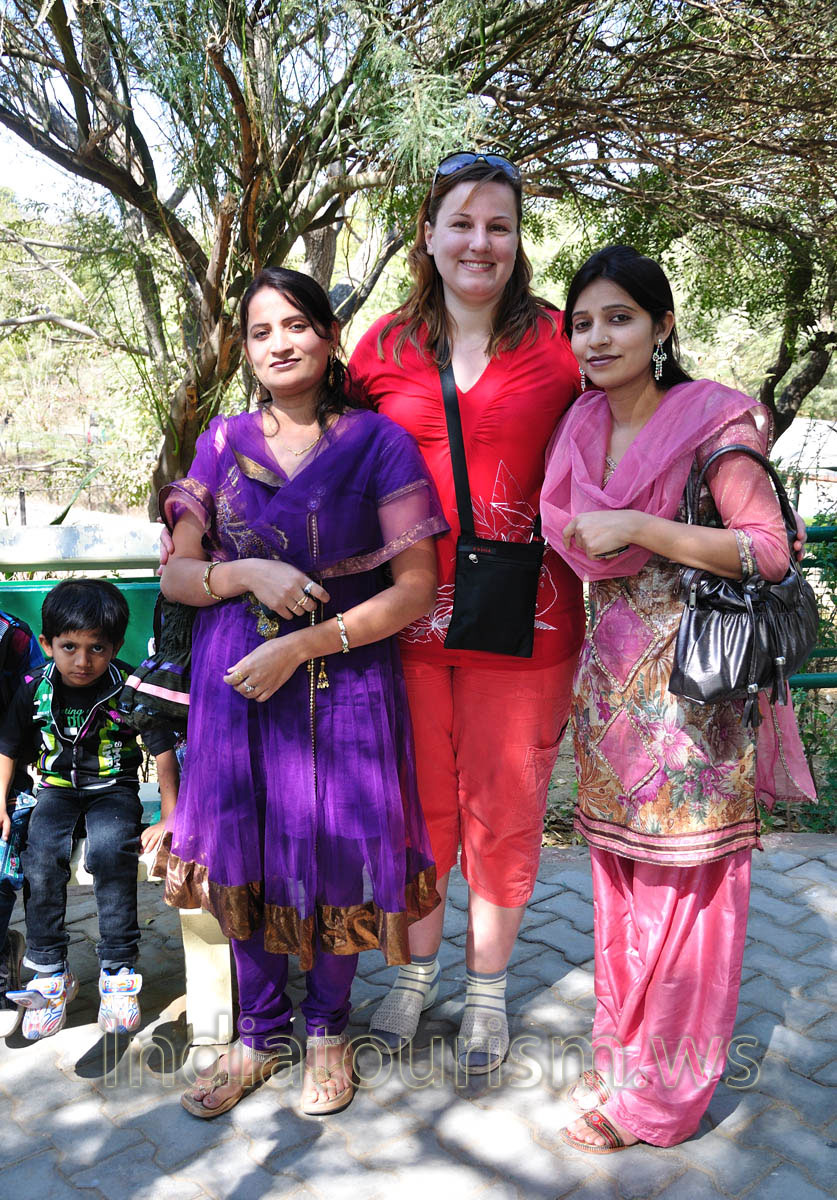 my wife and two Indian women