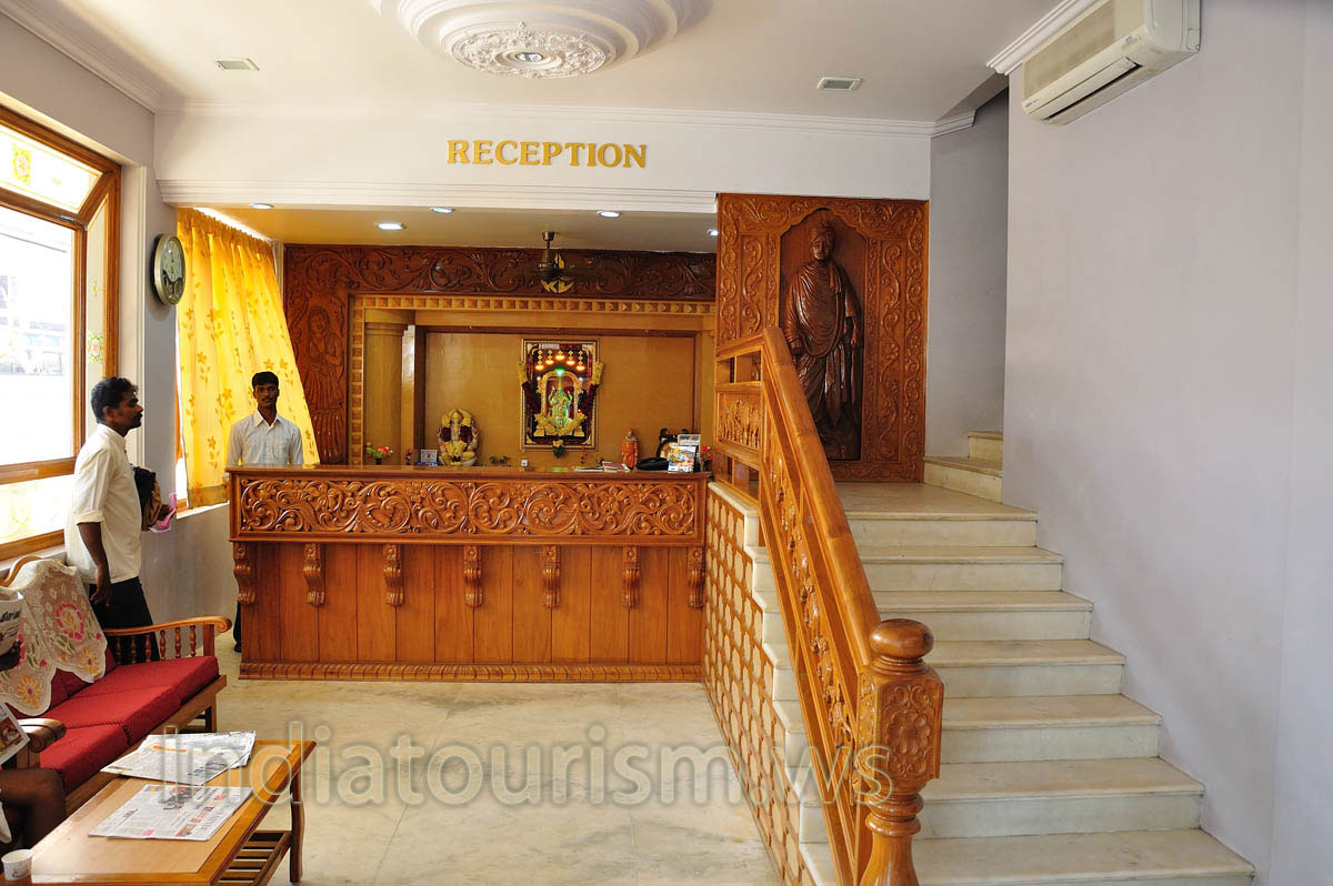 reception of the hotel Sivamurugan