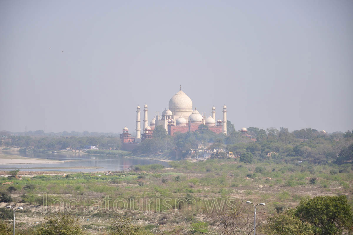 Taj Mahal as seen from Akbari Mahal