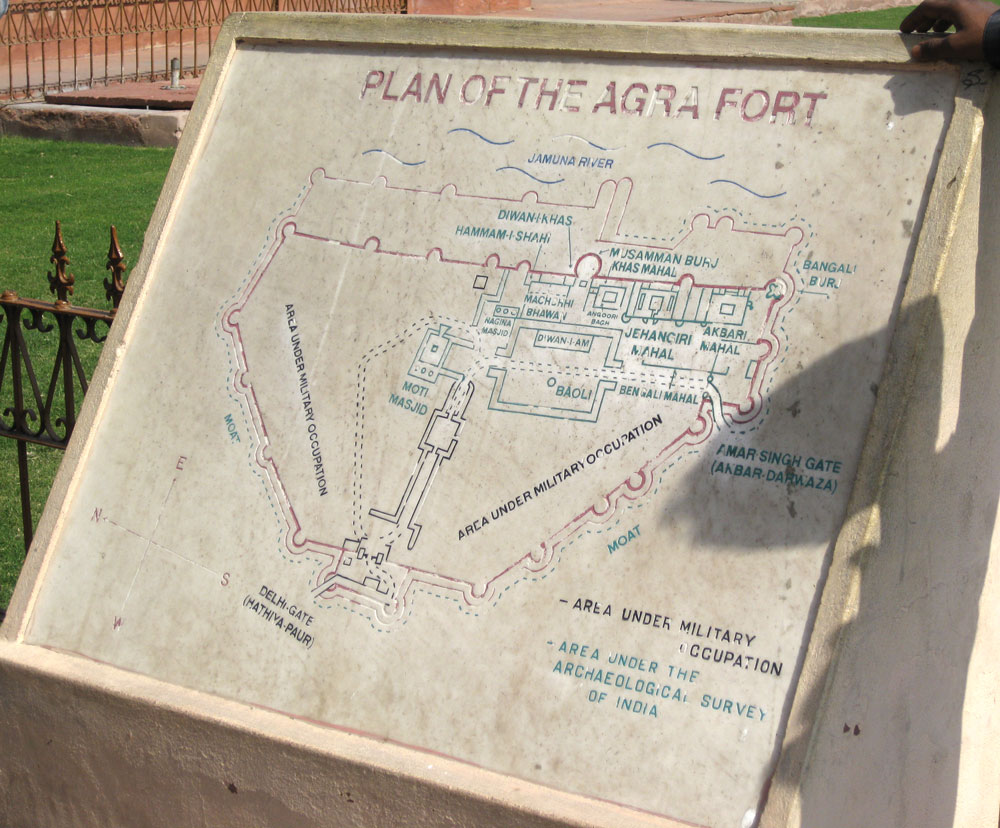 plan of the agra fort