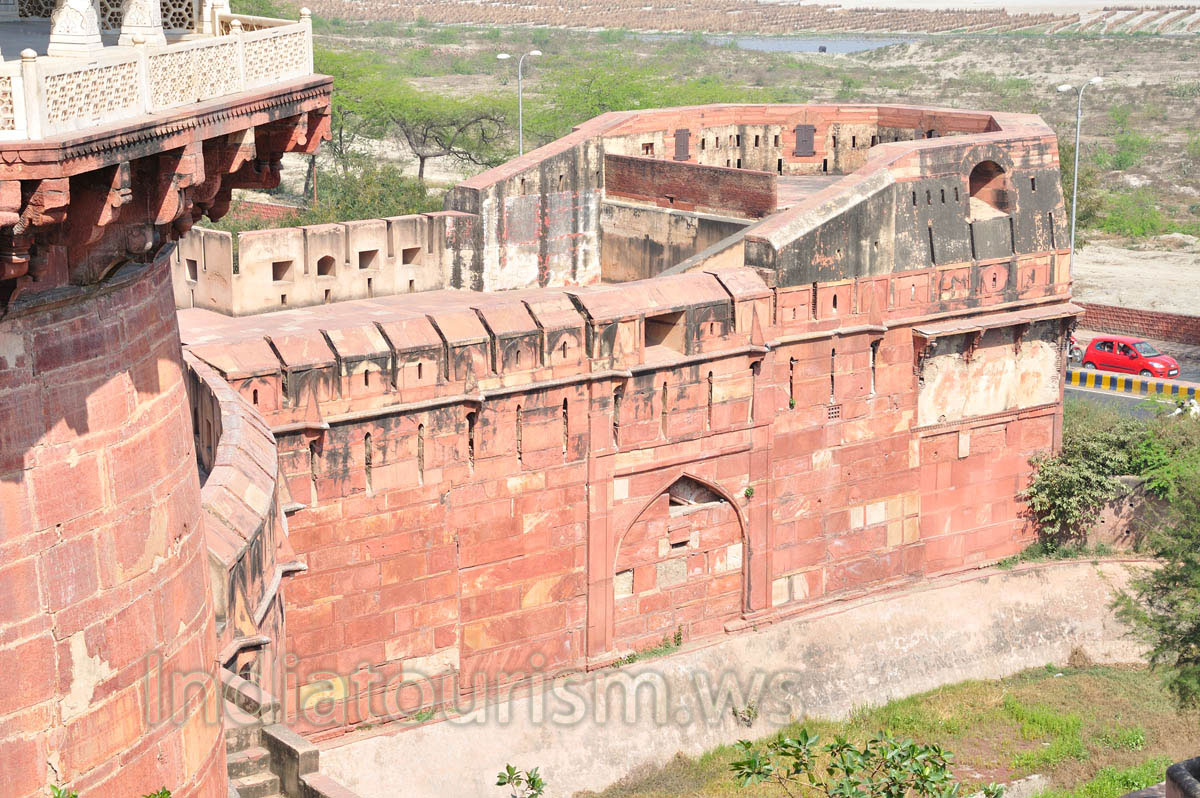 Agra Fort below Musamman Burj