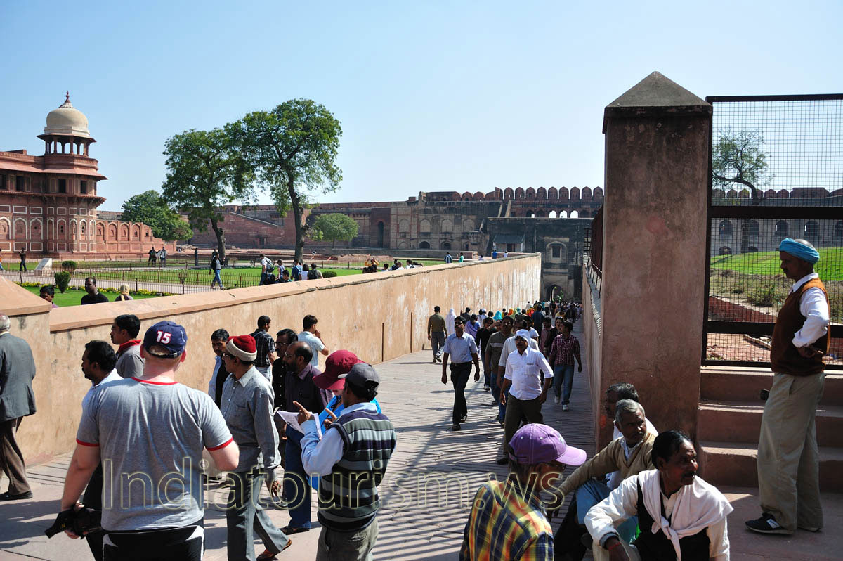 pathway to the exit from the fort