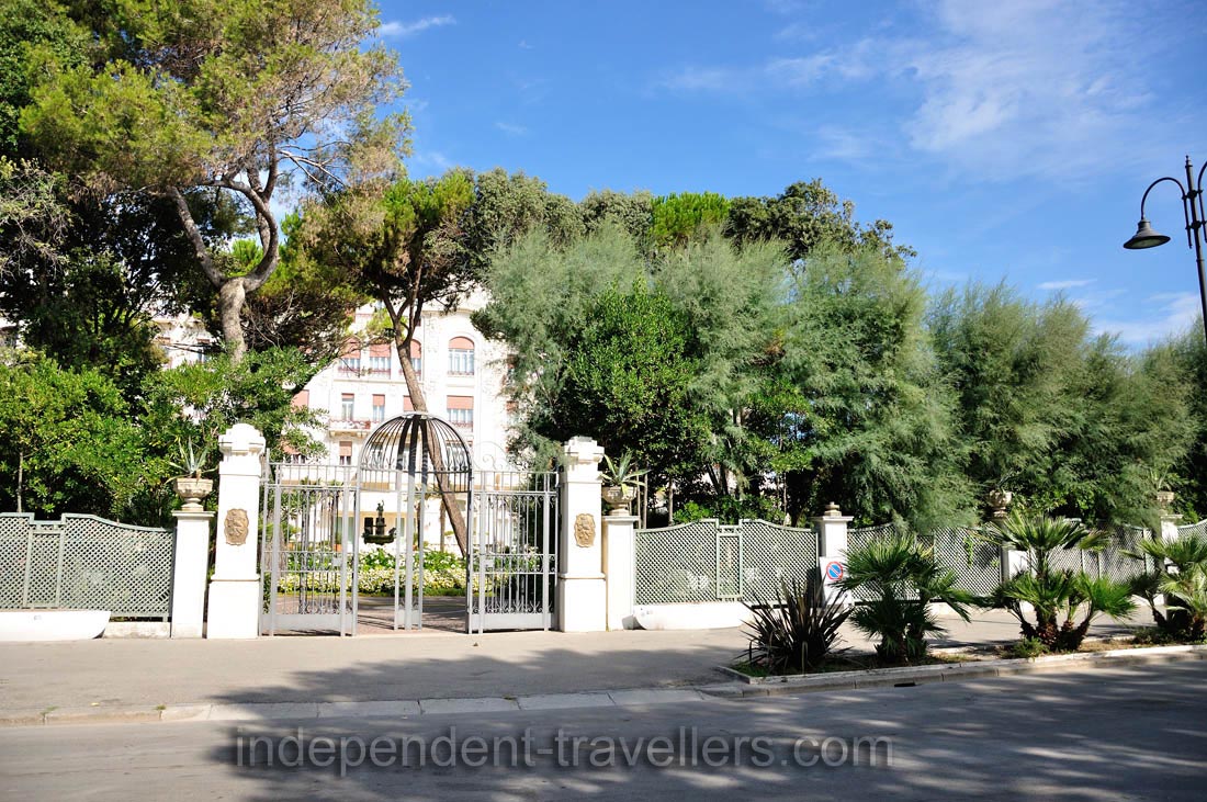 An entrance gate to the Grand Hotel Rimini 5*