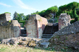 The Roman amphitheatre in Rimini was erected in the 2nd century AD