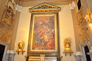 One of the paintings is in the catholic church of Suffragio