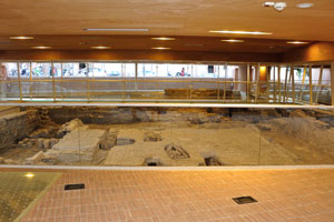 The interior of the archaeological complex