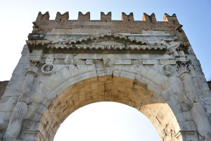 The top part of Arch of Augustus