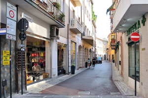 The street of Via Aurelio Bertola