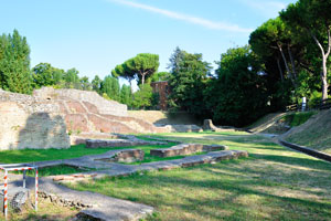 The Roman amphitheatre in Rimini was built during the reign of Hadrian