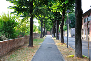 The street of Via Bastioni Occidentali