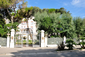 An entrance gate to the Grand Hotel Rimini 5*