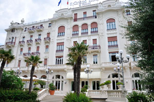 The Grand Hotel Rimini is the only hotel on the coast with its own private beach