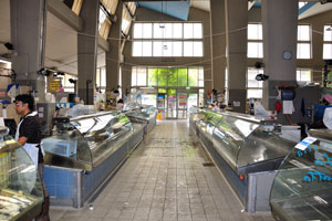 There is the fish market inside the central market