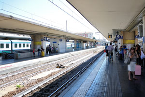 The platforms of the Bologna Centrale railway station