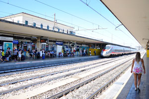 I am on the platform of Bologna Centrale railway station