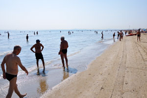 The free beach of Rimini “Looking in the south direction”