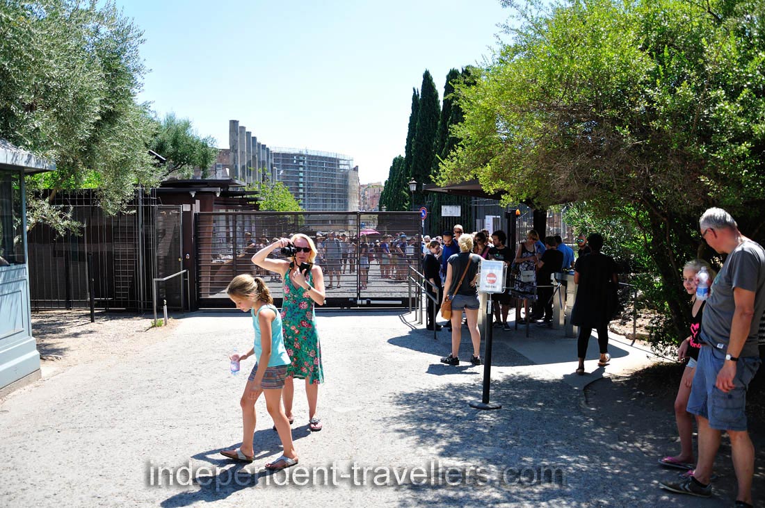 At the entrance to the Roman Forum