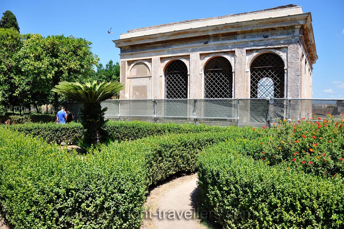 The Farnese Gardens were created in 1550 on the northern portion of Palatine Hill by Cardinal Alessandro Farnese