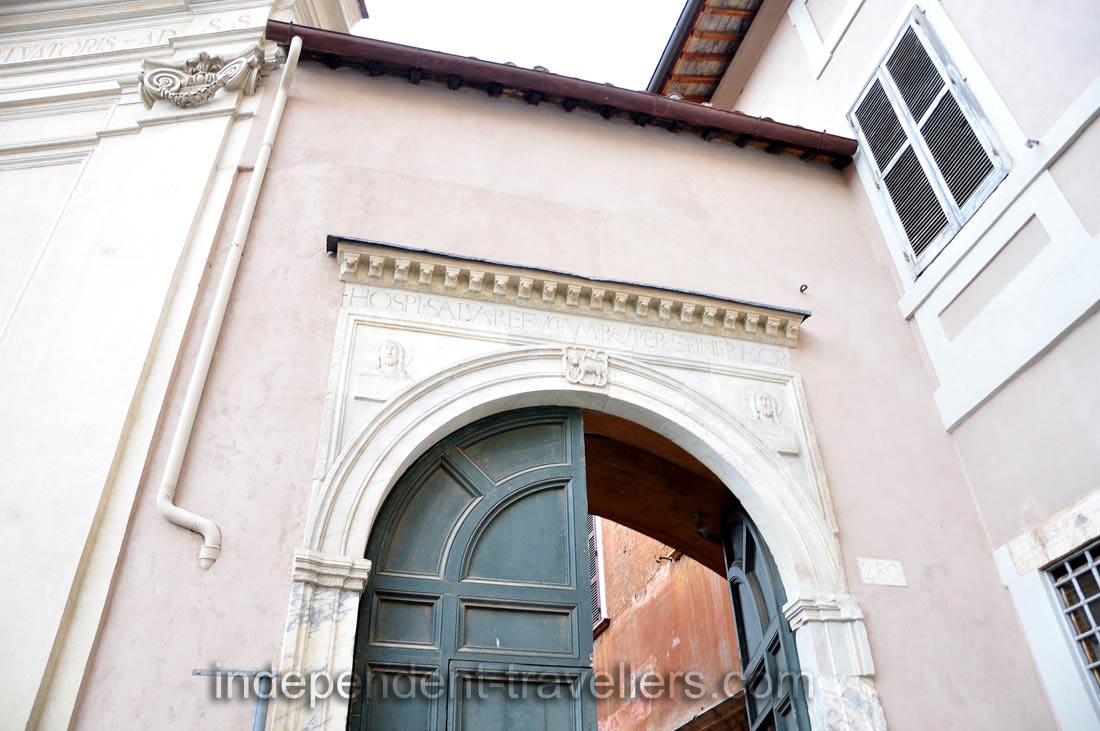 One of the entrances to the hospital of Azienda Ospedaliera San Giovanni Addolorata