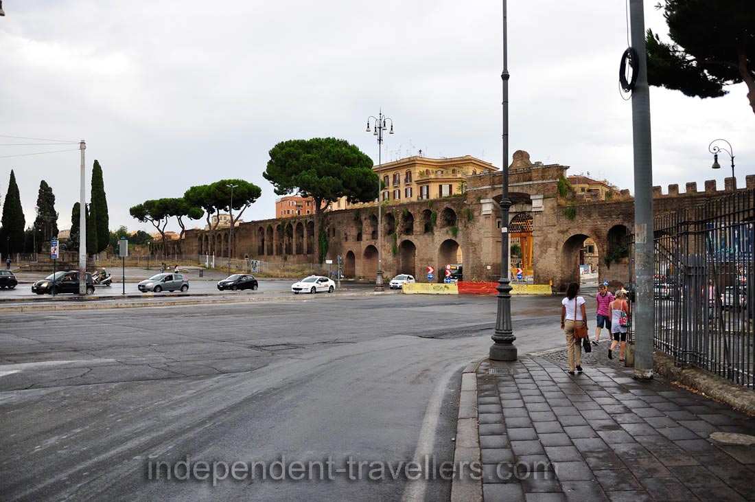 Porta San Giovanni is a gate in the Aurelian Wall of Rome, named after the nearby Basilica of St. John in the Lateran