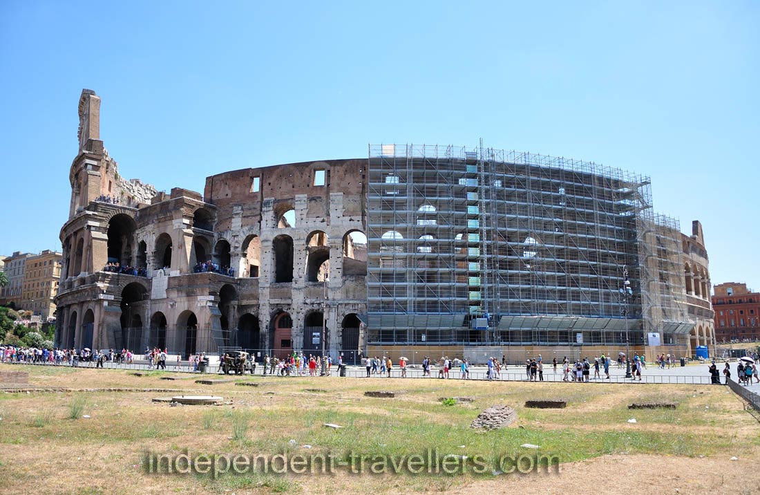 The Colosseum as seen from the Meta Sudans