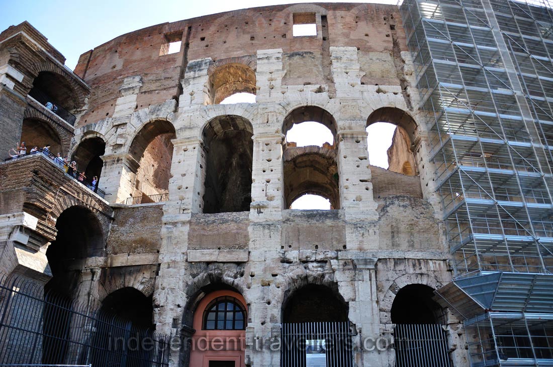 The western part of the outer wall of Colosseum