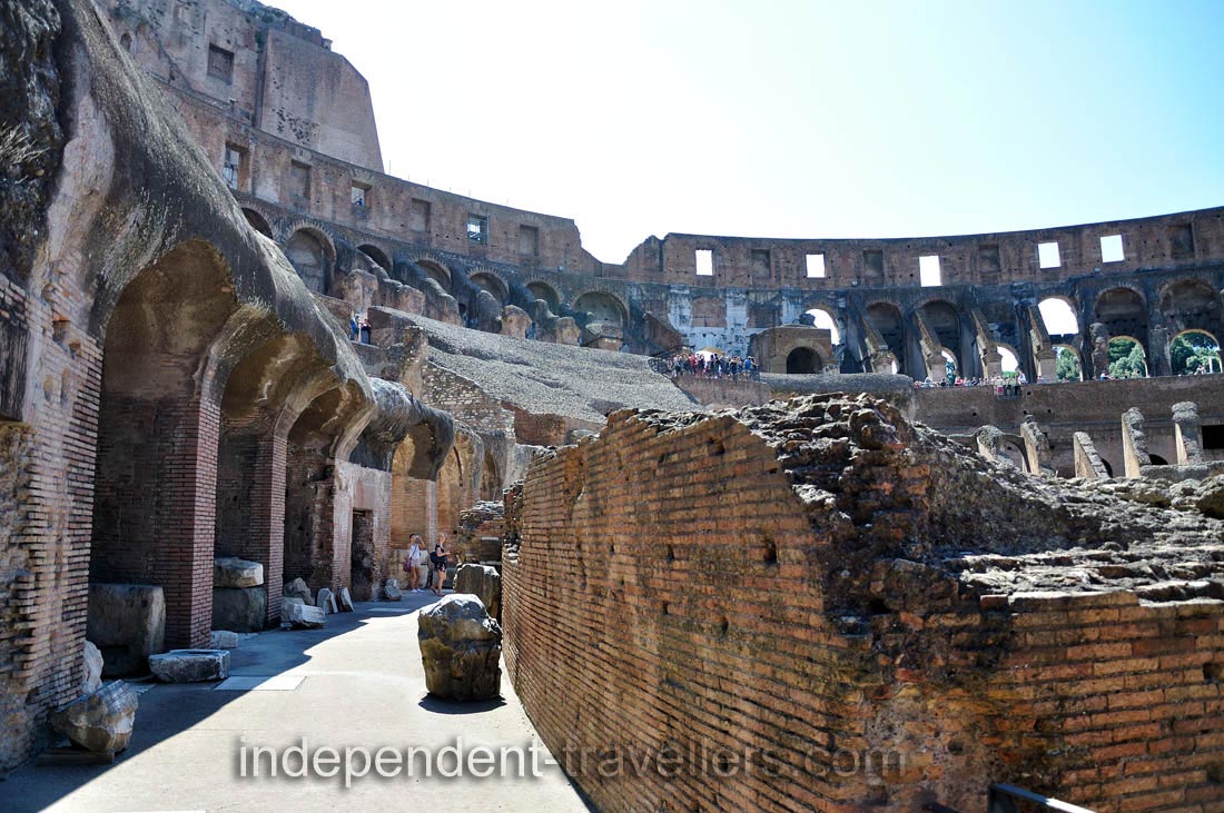 The Colosseum is an oval amphitheatre in the centre of the city of Rome