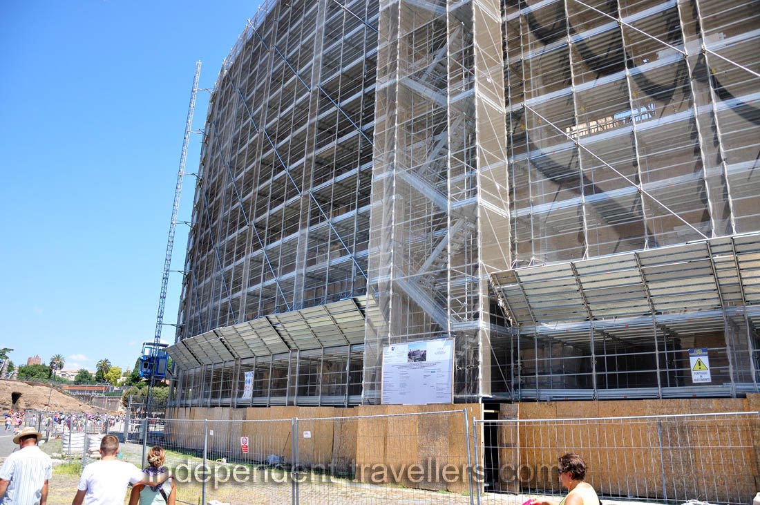 After almost three years of debate and delay, restoration work on Rome's ancient Colosseum has begun