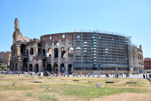 The Colosseum as seen from the Meta Sudans