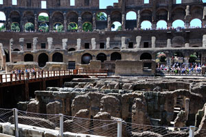 The Colosseum could hold between 50,000 and 80,000 spectators