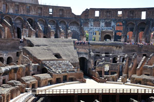 The Colosseum was used to host gladiatorial shows as well as a variety of other events