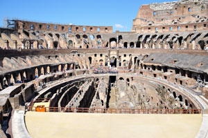 The Colosseum is an entirely free-standing structure, oval in shape