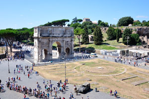 The Arch of Constantine as seen from the Colosseum