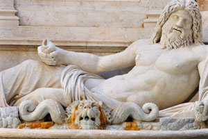 Marforio statue is found inside the “New Palace” which belongs to the Capitoline Museums group