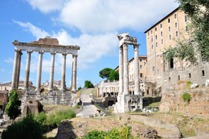 The Temple of Saturn is a temple to the god Saturn in ancient Rome
