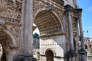 Stone carvings of the Arch of Septimius Severus