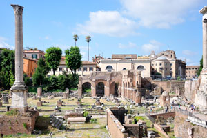 The Basilica Julia was a public building used for meetings and other official business during the early Roman Empire