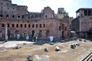 The arcades in Trajan's Market were the administrative offices for Emperor Trajan
