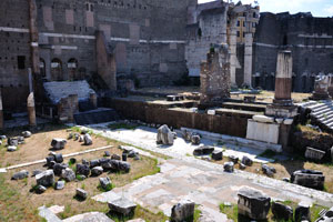 The temple of Mars Ultor is located in the Forum of Augustus