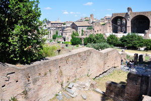 Basilica of Maxentius as seen from the Palace of Tiberius