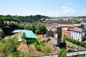 The church of Santa Maria in Cosmedin as seen from the Palatine Hill
