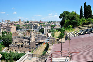 The Temple of Antoninus and Faustina as seen from the western side of Palace of Tiberius