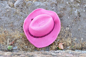 Someone lost his hat while gazing on the tourist attractions of the Roman Forum