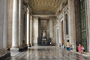 The huge portico of St. John Lateran Archbasilica