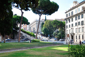 This lawn is located at the base of the Capitoline Hill