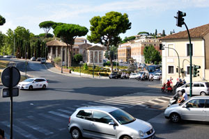 The street of Via di Santa Maria in Cosmedin