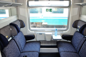 These seats number 44-46 are in the coach number 5 of the Intercity 588 Trenitalia train