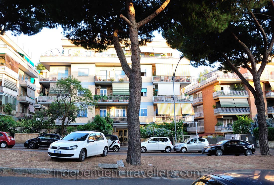 Houses are on the street of Via Virginia Agnelli