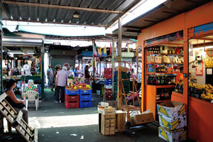 The local market is open from 6am to 2pm